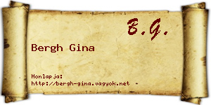 Bergh Gina névjegykártya